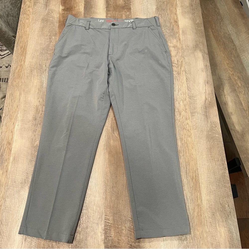 Men's Grey Lee Tri-Flex MVP Straight Fit Tappered Leg 36x29 - Picture 2 of 7